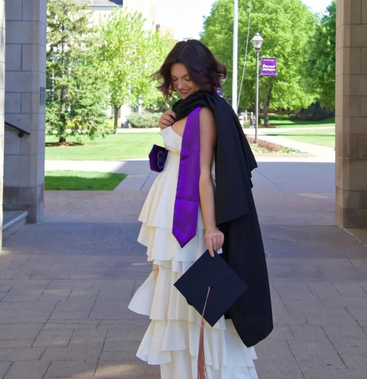 Naomi Peters at graduation, University of St. Thomas