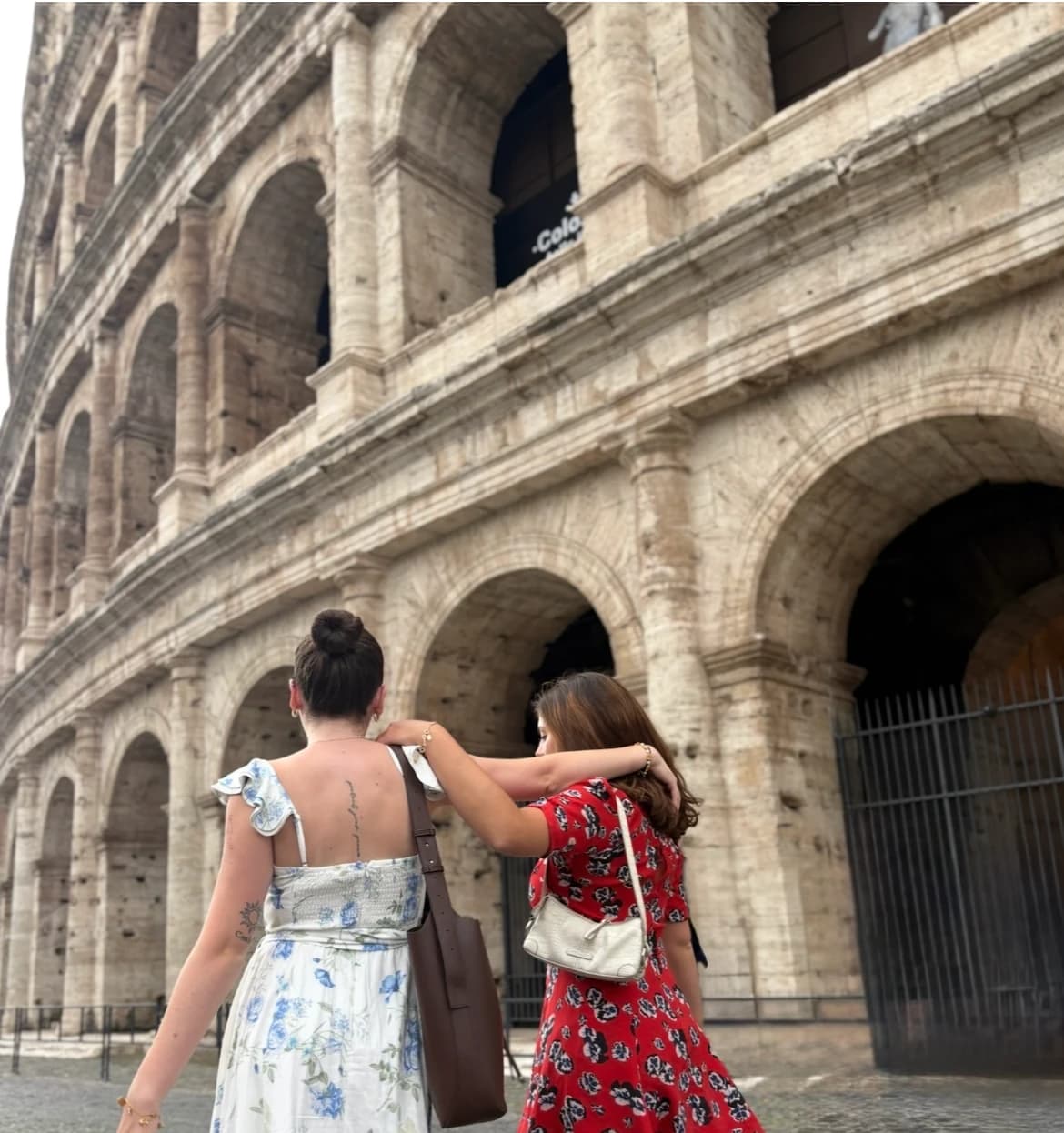 Walking past the Colosseum