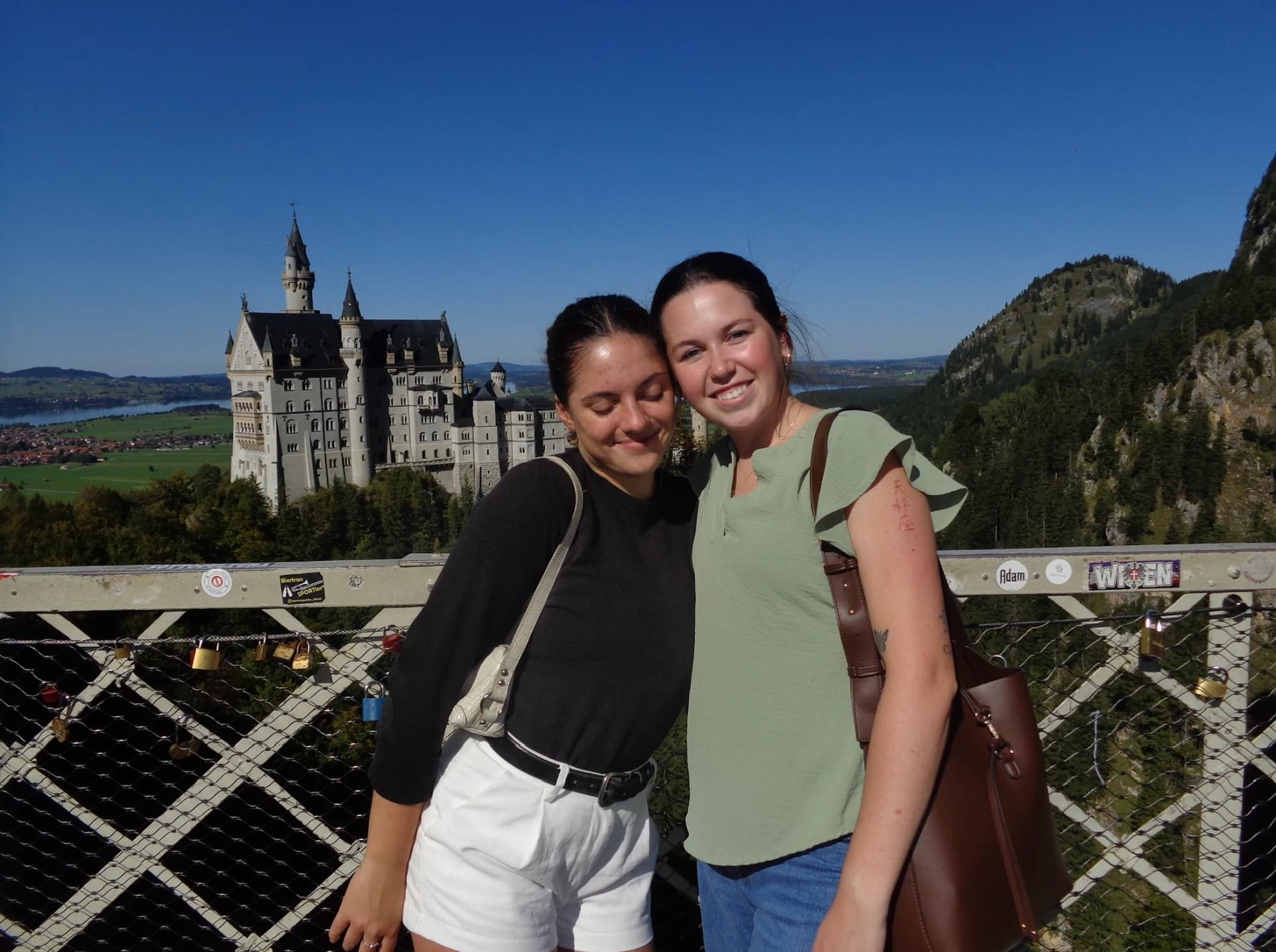 Friends in front of Neuschwanstein Castle