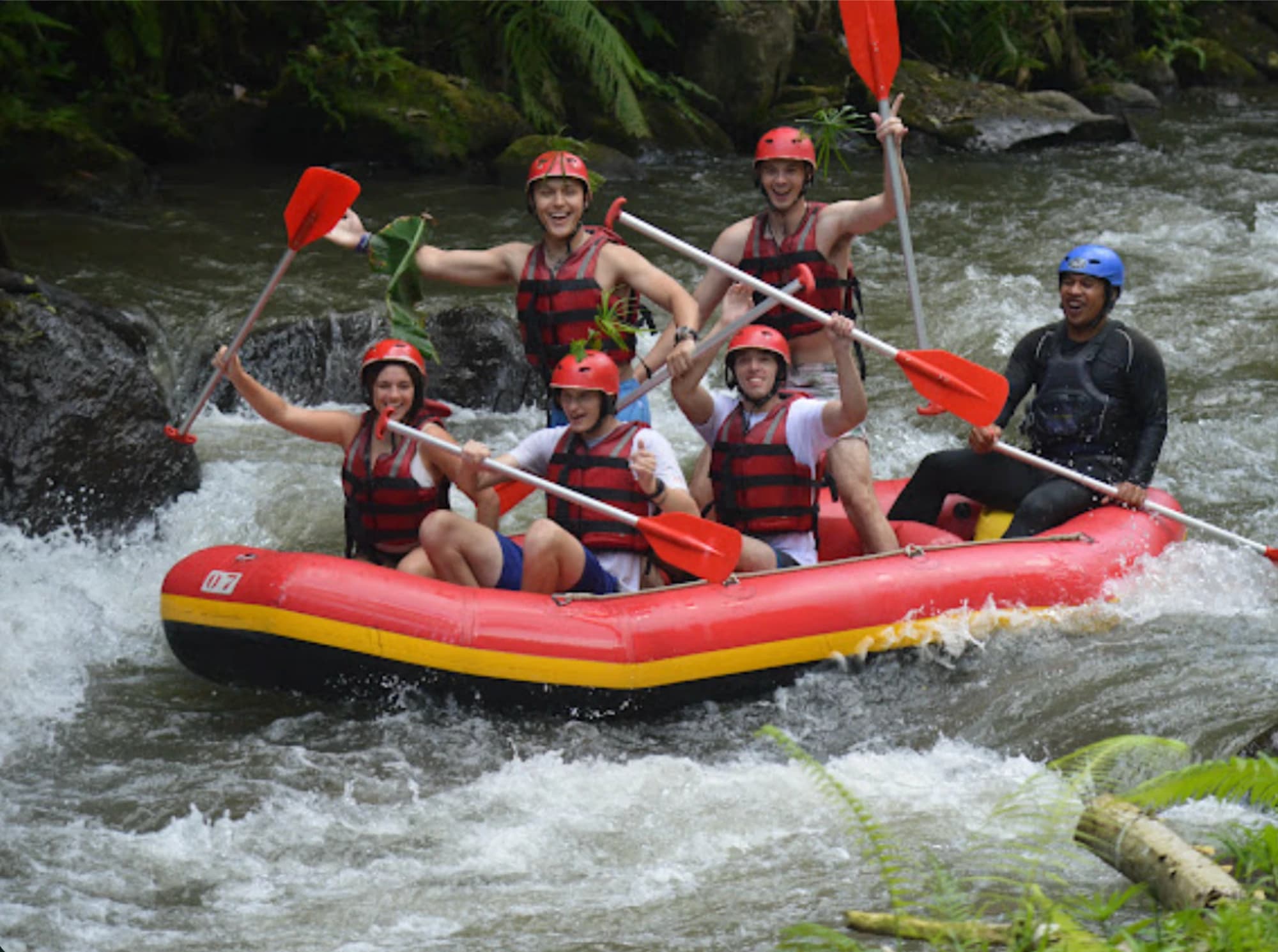 White-water rafting with friends
