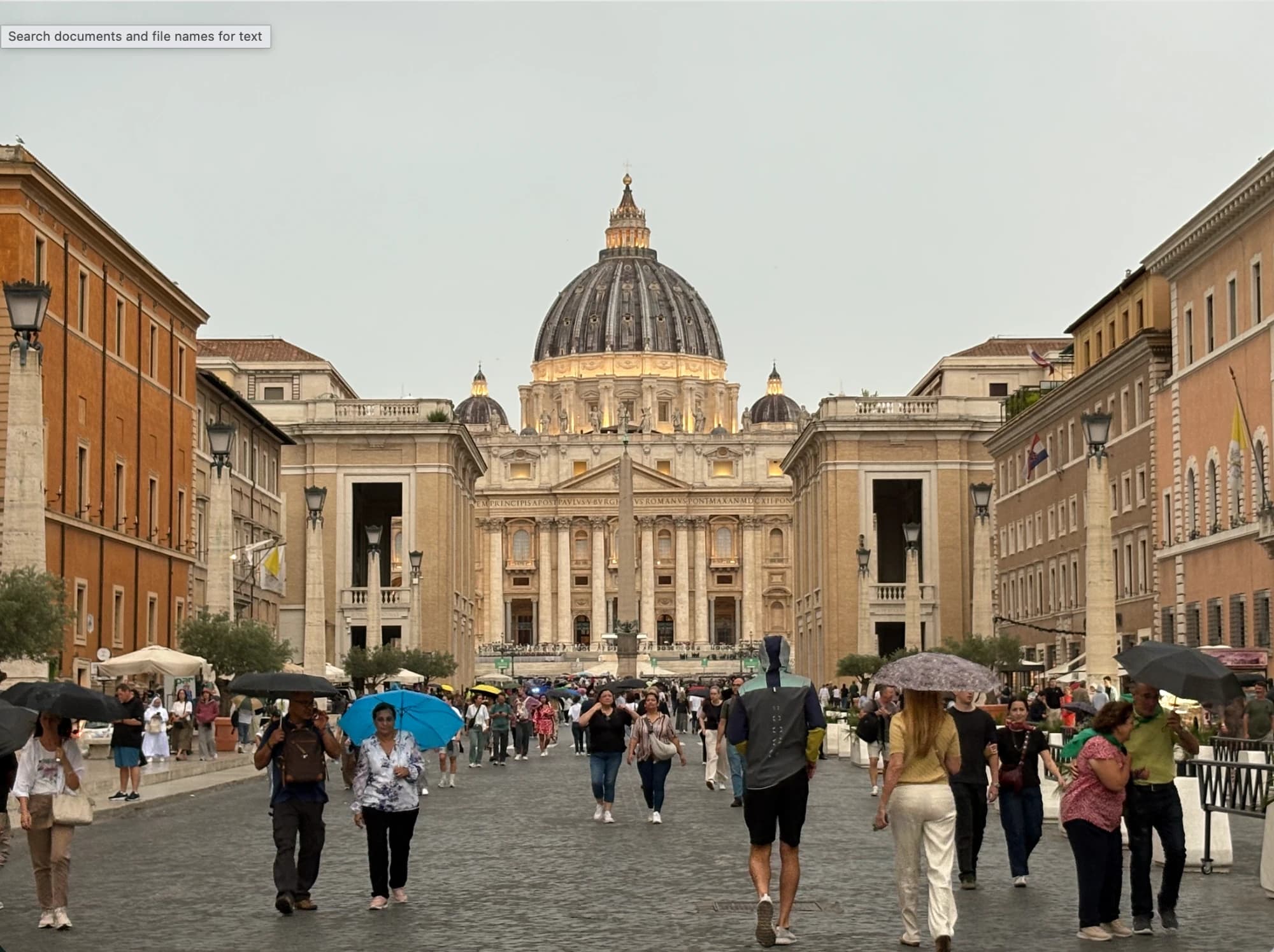 St. Peter's Basilica in the rain